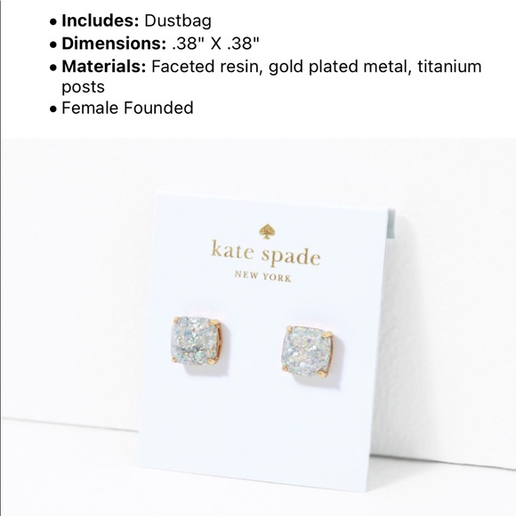Kate spade opal square earrings - Picture 2 of 4